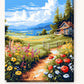 Meadow's Embrace paint by numbers kit on stretched canvas
