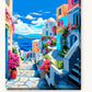 Mediterranean Paradise paint by numbers kit on stretched canvas