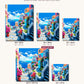 Mediterranean Paradise canvas sizes from 12 x 12 to 23.5 x 23.5 inches