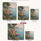 Sunlit Mediterranean Coast canvas sizes from 12 x 12 to 23.5 x 23.5 inches