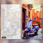 Mediterranean Bliss paint by numbers kit, before and after