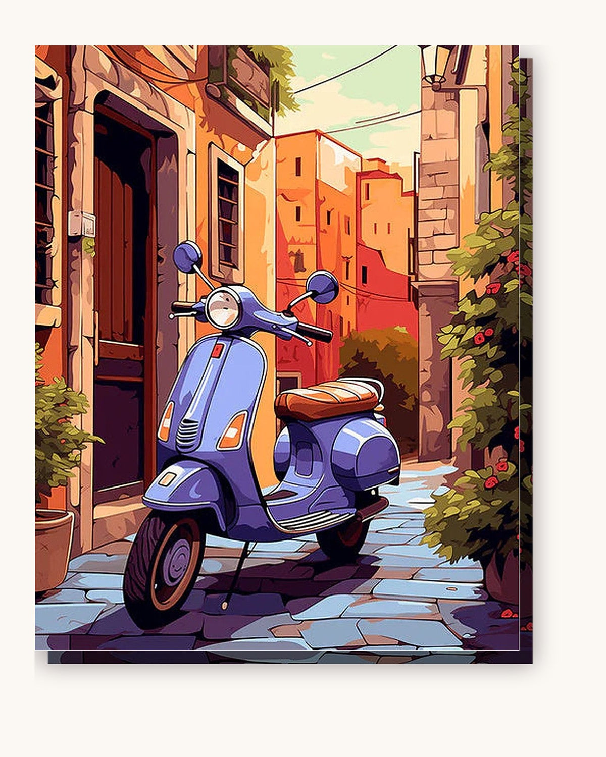 Mediterranean Bliss paint by numbers kit on stretched canvas