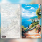 Mediterranean Vistas paint by numbers kit, before and after