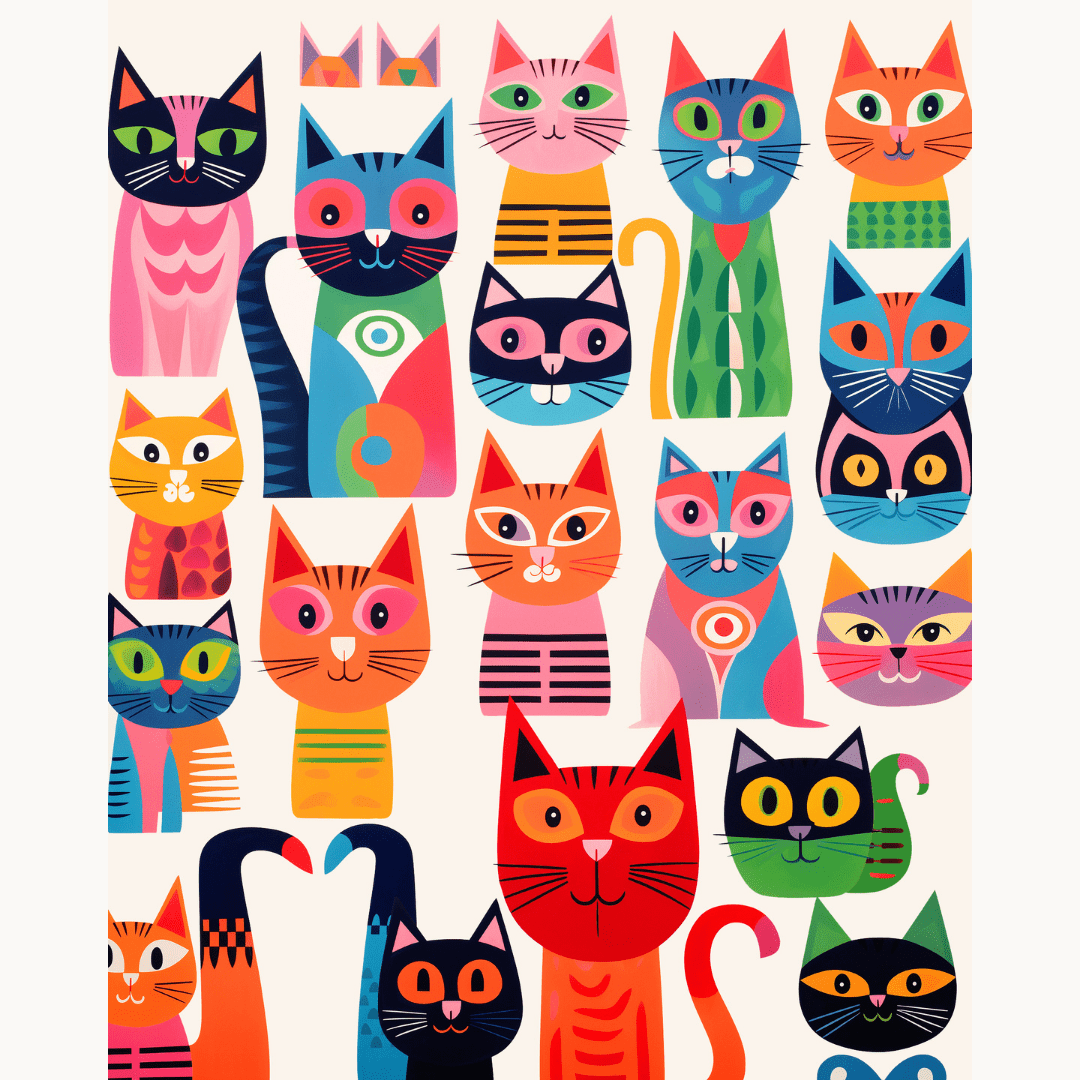 Meow Collection Premium Collection Canvas Art Kit