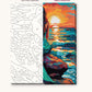 Mermaid Watching the Sunset numbered canvas next to the finished painting