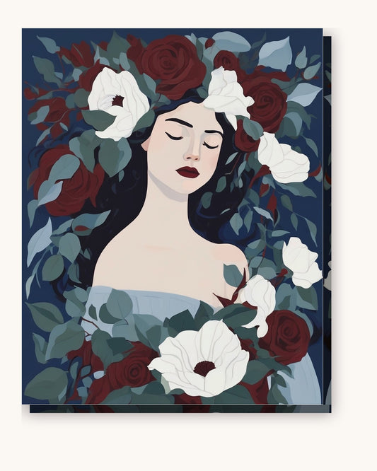 Midnight Dreamer paint by numbers kit on stretched canvas