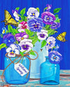 Butterflies And Pansies Art Painting Kit