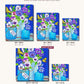 Butterflies And Pansies canvas sizes from 12 x 12 to 23.5 x 23.5 inches