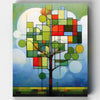 Modernist Green Tree - Premium Art Collection