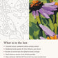 Close-up of the Monarch Butterflies in the Wildflowers canvas texture and printed numbers