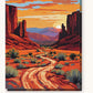 Monument Valley Buttes at Sunset paint by numbers kit on stretched canvas