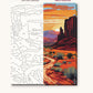 Monument Valley Buttes at Sunset numbered canvas next to the finished painting