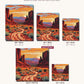 Monument Valley Buttes at Sunset canvas sizes from 12 x 12 to 23.5 x 23.5 inches