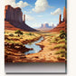 Canyonland Monoliths paint by numbers kit on stretched canvas