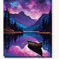 Moonlit Lake and Galaxy paint by numbers kit on stretched canvas
