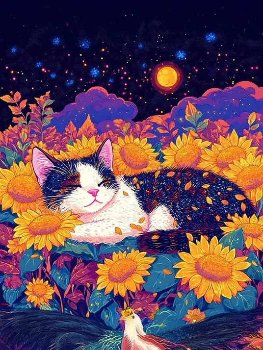 Moonlit Meadows Premium Collection Canvas Art Kit