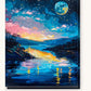 Moonlit Waters paint by numbers kit on stretched canvas