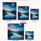 Moonlit Waters canvas sizes from 12 x 12 to 23.5 x 23.5 inches