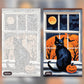 Moonlit Window Cat paint by numbers kit, before and after