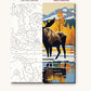 Moose by the Alaskan Lake numbered canvas next to the finished painting