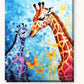 Mosaic Safari paint by numbers kit on stretched canvas