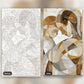 Born of Her paint by numbers kit, before and after