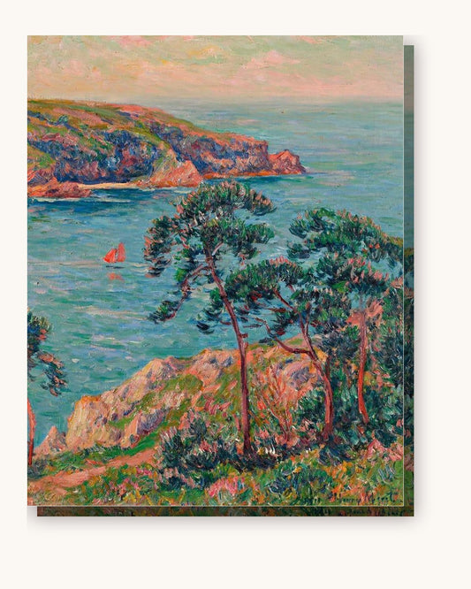 Mountain and Sea paint by numbers kit on stretched canvas