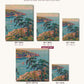 Mountain and Sea canvas sizes from 12 x 12 to 23.5 x 23.5 inches