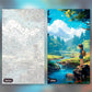 Mountain Bloom Observer paint by numbers kit, before and after