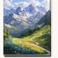 Alpine Journey paint by numbers kit on stretched canvas