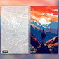 The Highland Scene paint by numbers kit, before and after