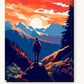 The Highland Scene paint by numbers kit on stretched canvas