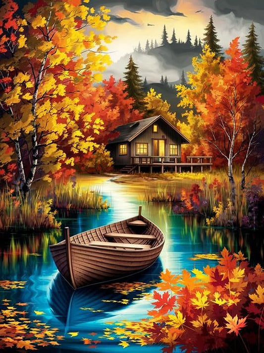 Misty Autumnal Peace - Premium Art Collection