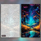 Mystical Forest Glow paint by numbers kit, before and after