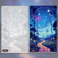 Mystical Pathway paint by numbers kit, before and after