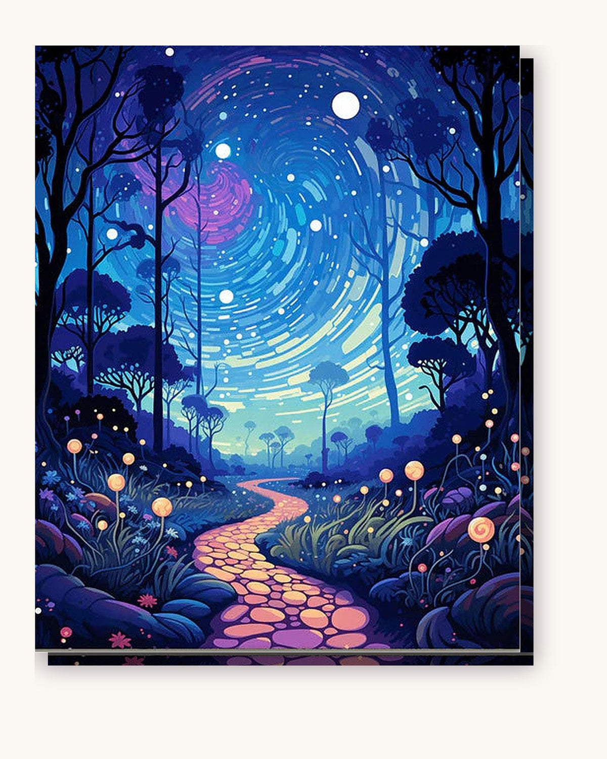 Mystical Pathway paint by numbers kit on stretched canvas