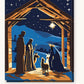 Nativity under the Star of Bethlehem paint by numbers kit on stretched canvas