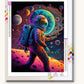 Neon Galaxy paint by numbers kit on stretched canvas