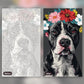 Noble Pitbull paint by numbers kit, before and after