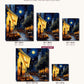 Nocturne Bistro Lights canvas sizes from 12 x 12 to 23.5 x 23.5 inches