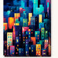 Urban Nocturne paint by numbers kit on stretched canvas