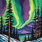 Northern Lights over the Pines paint by numbers kit