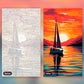 Ocean Glow paint by numbers kit, before and after