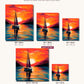 Ocean Glow canvas sizes from 12 x 12 to 23.5 x 23.5 inches