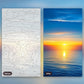 Ocean's First Light paint by numbers kit, before and after