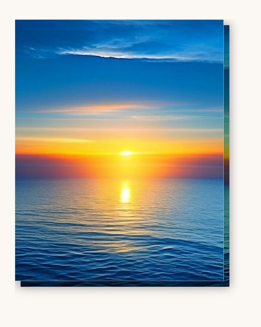 Ocean's First Light paint by numbers kit on stretched canvas