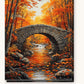 Heritage Crossing paint by numbers kit on stretched canvas