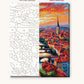Old Town Rooftops at Sunset numbered canvas next to the finished painting
