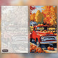 Old Truck with Pumpkins paint by numbers kit, before and after