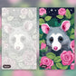 Opossum Among the Roses paint by numbers kit, before and after